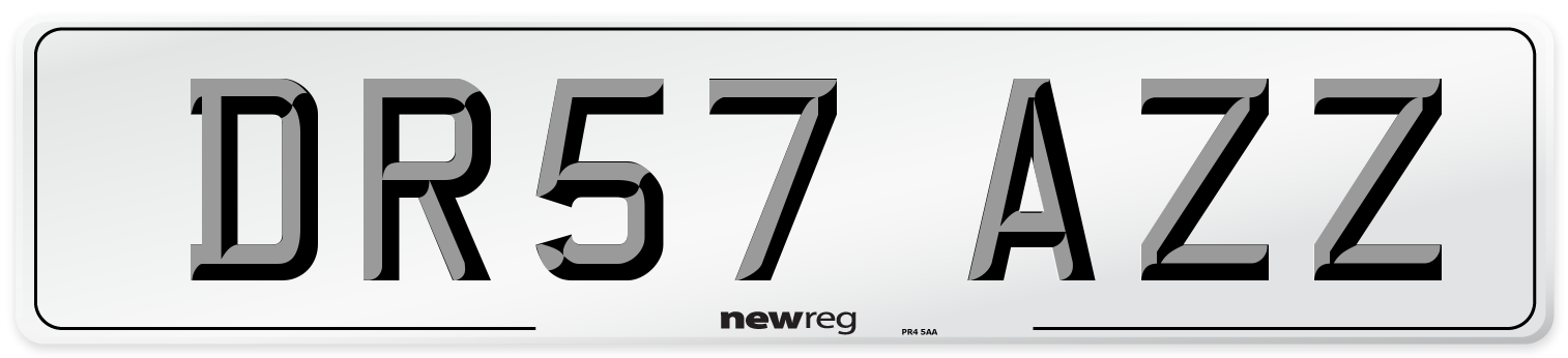 DR57 AZZ Number Plate from New Reg